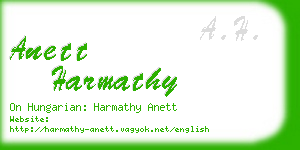 anett harmathy business card